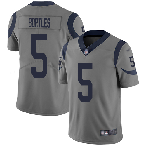Los Angeles Rams Limited Gray Men Blake Bortles Jersey NFL Football #5 Inverted Legend->youth nfl jersey->Youth Jersey